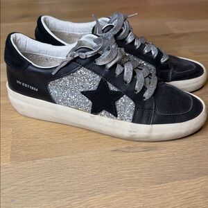 Vintage Havana Black and Silver Glitter Sneakers